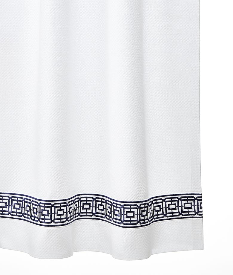 Fig Linens - Duet Embroidered Shower Curtains by Legacy Home - Lennox Shower Curtain