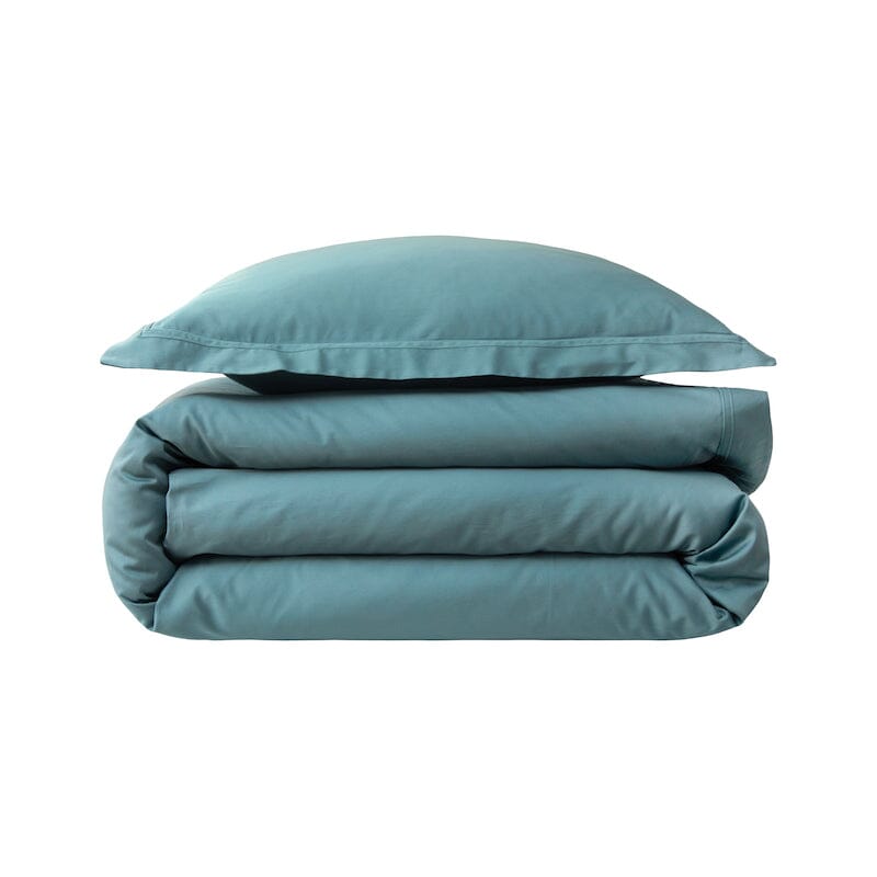 Duvet Cover with Pillow atop - Bedding - Yves Delorme Triomphe Fjord at Fig Linens and Home