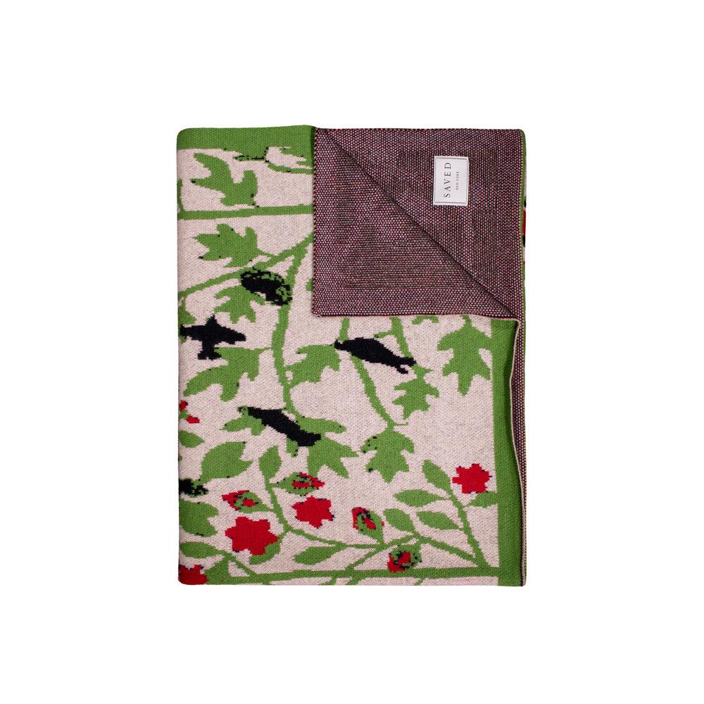 Fig Linens - 100% Cashmere Blankets - Saved NY Eden's Garden Throw