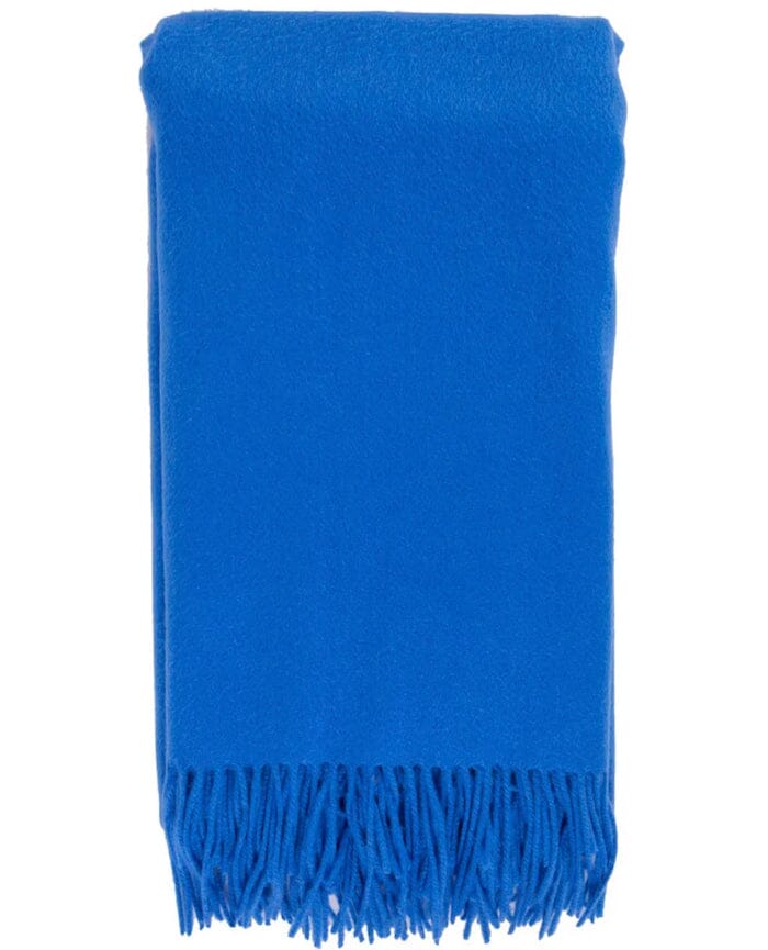 Alashan Cashmere - Wool Blend Classic Throw - Fig Linens and Home - Bay Blue Throw Blanket