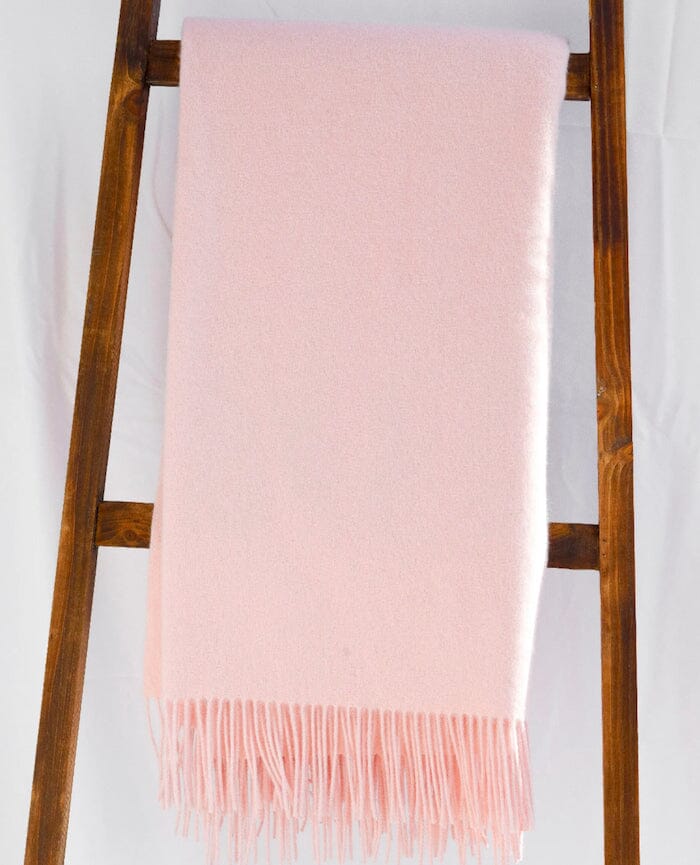 Alashan Cashmere - Wool Blend Classic Throw - Fig Linens and Home - Pink Sands Throw Blanket