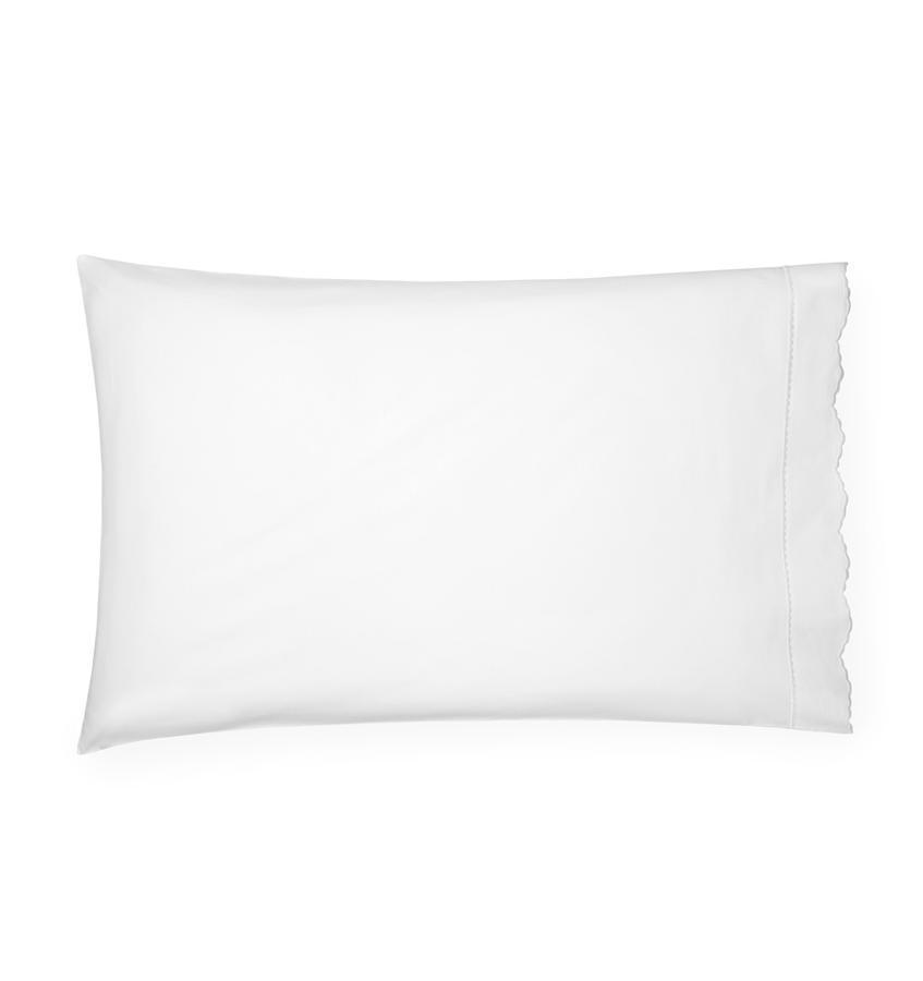 Fig Linens - Pettine White Pillowcase by Sferra