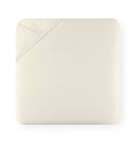Diamante Bedding Collection by Sferra | Fig Linens - Ivory Fitted Sheet
