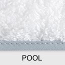 matouk white and pool cairo towels with straight piping - fig linens - Swatch