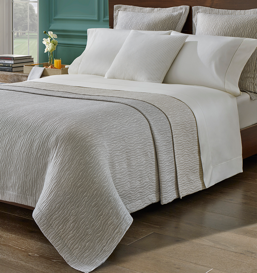 Ondate Coverlet &amp; Sham by Sferra | Fig Fine Linens and Home