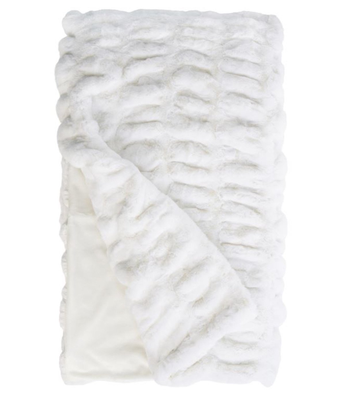 Snow Mink Couture Faux Fur Throw Blanket by Fabulous Furs - Fig Linens & Home