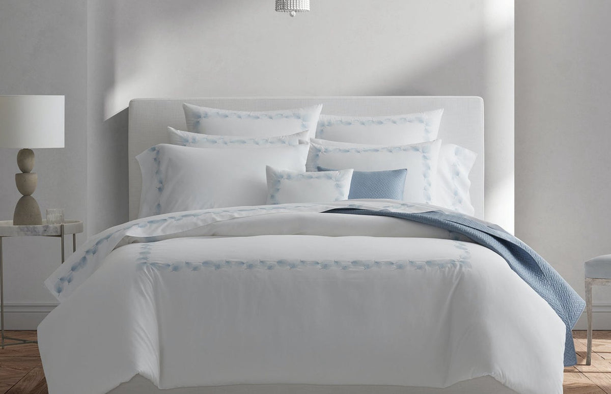 Matouk Feather Bedding - Giza Percale Duvet Covers, Sheets, Shams &amp; Pillowcases - Fig Linens