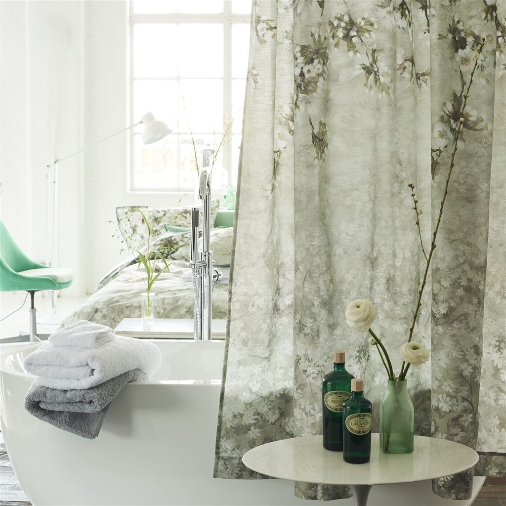 Assam Blossom Dove Shower Curtain by Designers Guild | Fig Linens
