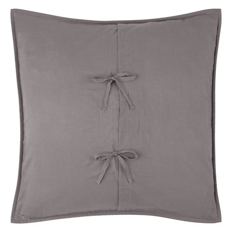 Fig Linens - Savoie Dove Quilted Euro Sham by Designers Guild - Back