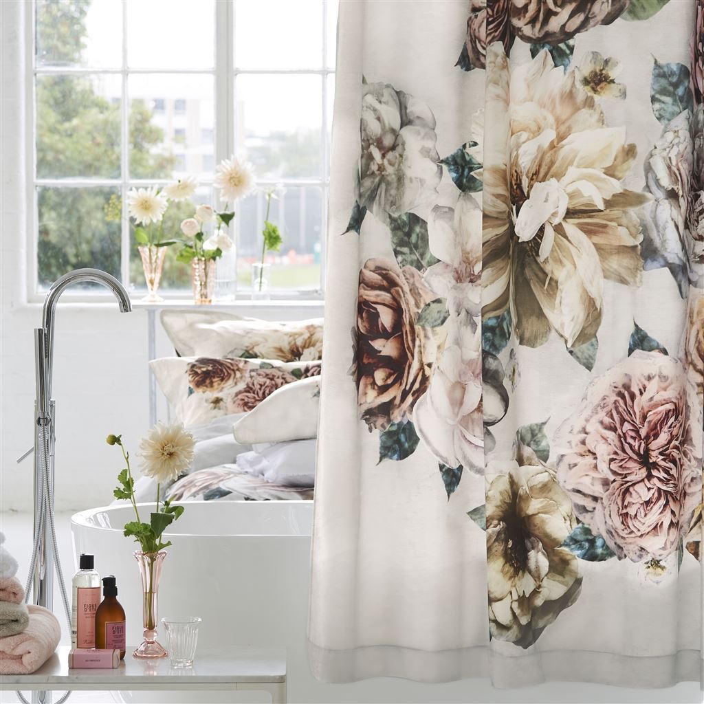 Pahari Cameo Shower Curtain by Designers Guild FIG LINENS AND HOME