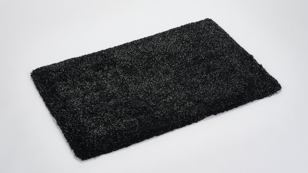 Fig Linens - Elysee Black Bath Rug by Abyss and Habidecor - Angle