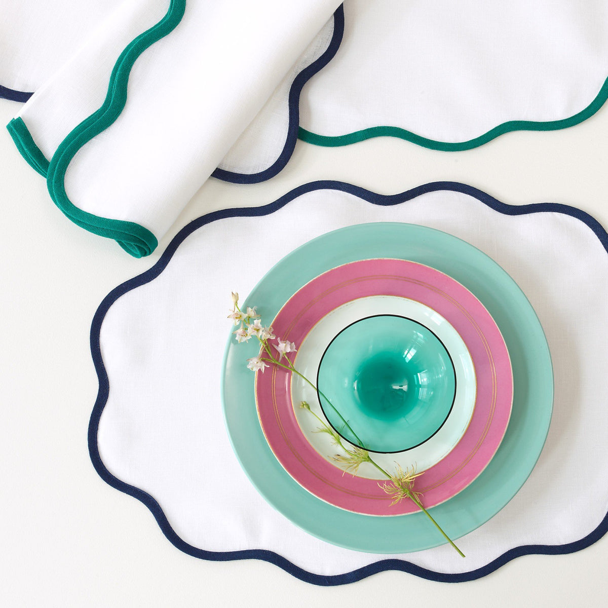 Matouk Scallop Placemats and Napkins | Fig Linens and Home