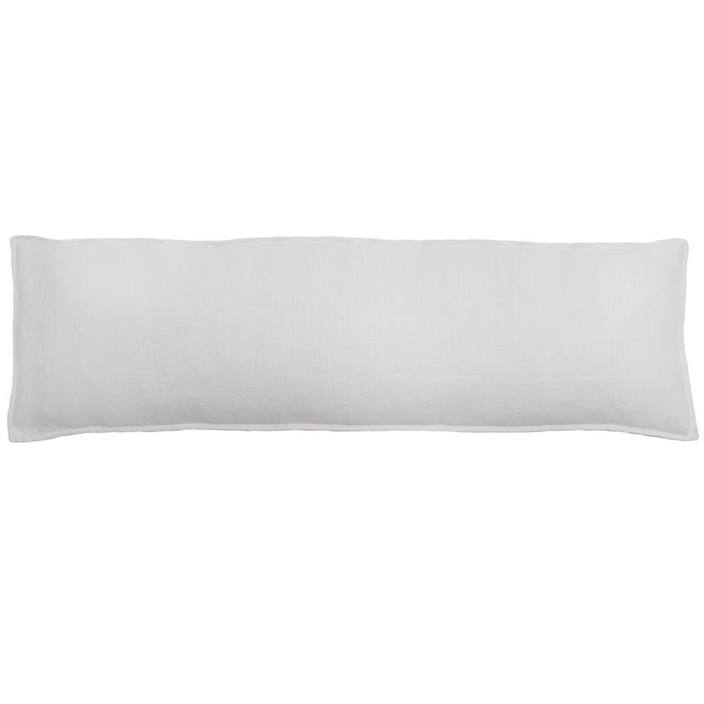 Fig Linens - Pom Pom at Home Montauk White body pillow with insert