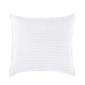 Fig Linens - Pom Pom at Home - Blake White & Ocean Linen Euro Pillow