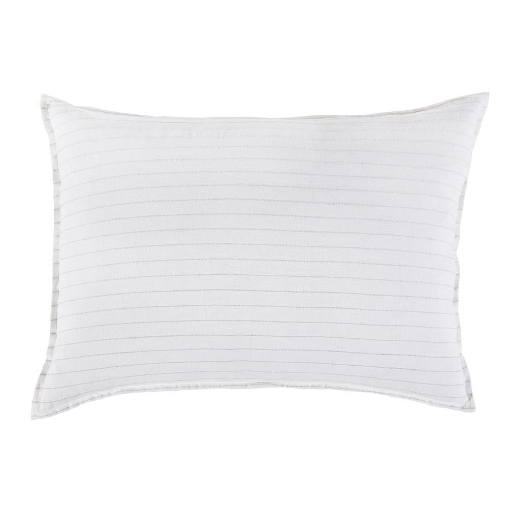 Fig Linens - Pom Pom at Home - Blake White & Ocean Linen big pillow
