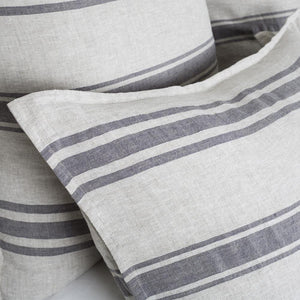 Fig Linens - Pom Pom at Home Bedding - Jackson Linen Shams with Stripes
