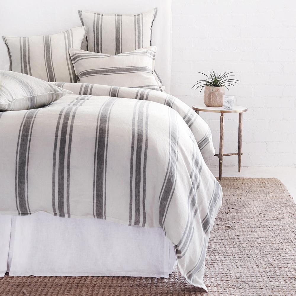 Pom Pom at Home - Jackson Flax & Midnight Linen Duvet Collection - Fig Linens