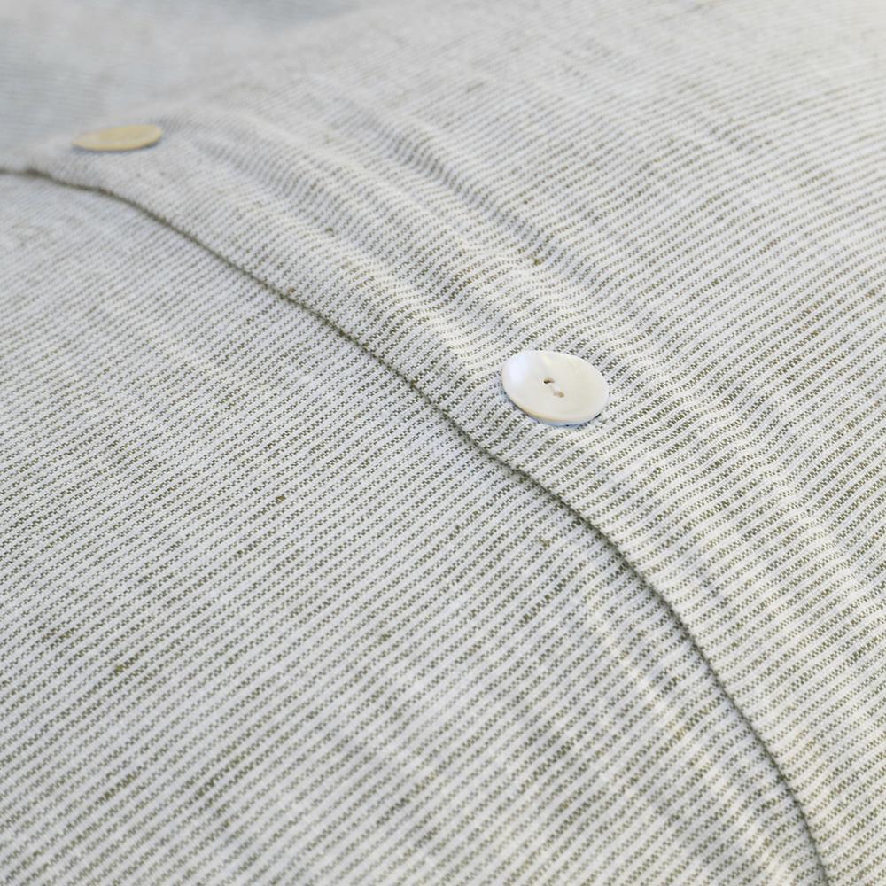 Fig Linens - Pom Pom at Home Bedding - Olive Linen duvet cover, sham, shell closure