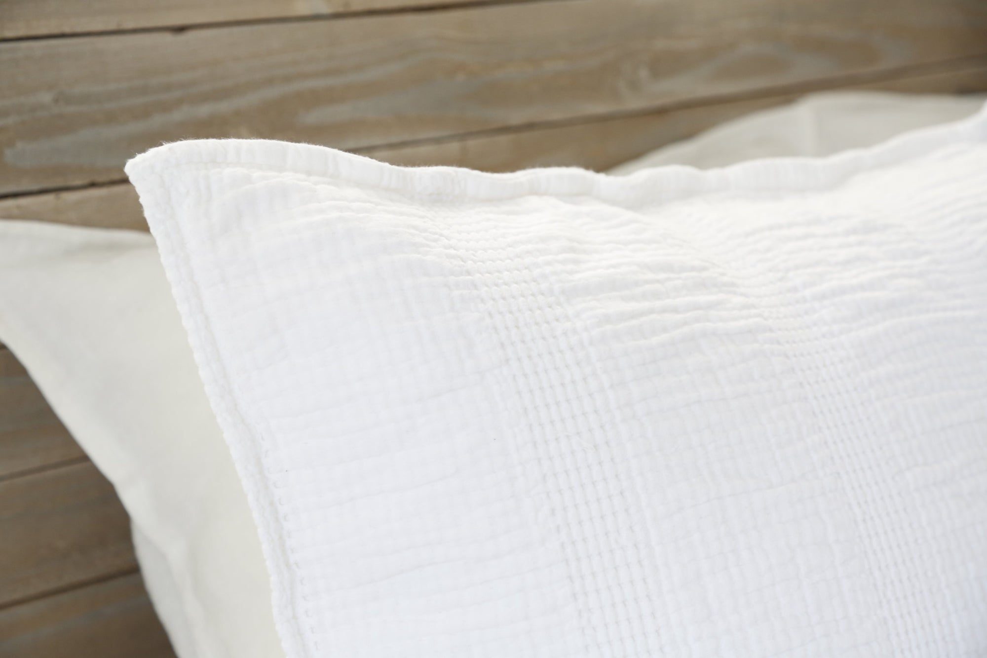 Fig Linens - Pom Pom at Home Bedding - Nantucket White  Shams