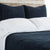 Fig Linens - Pom Pom at Home Bedding - Marseille Navy coverlet and large euro sham