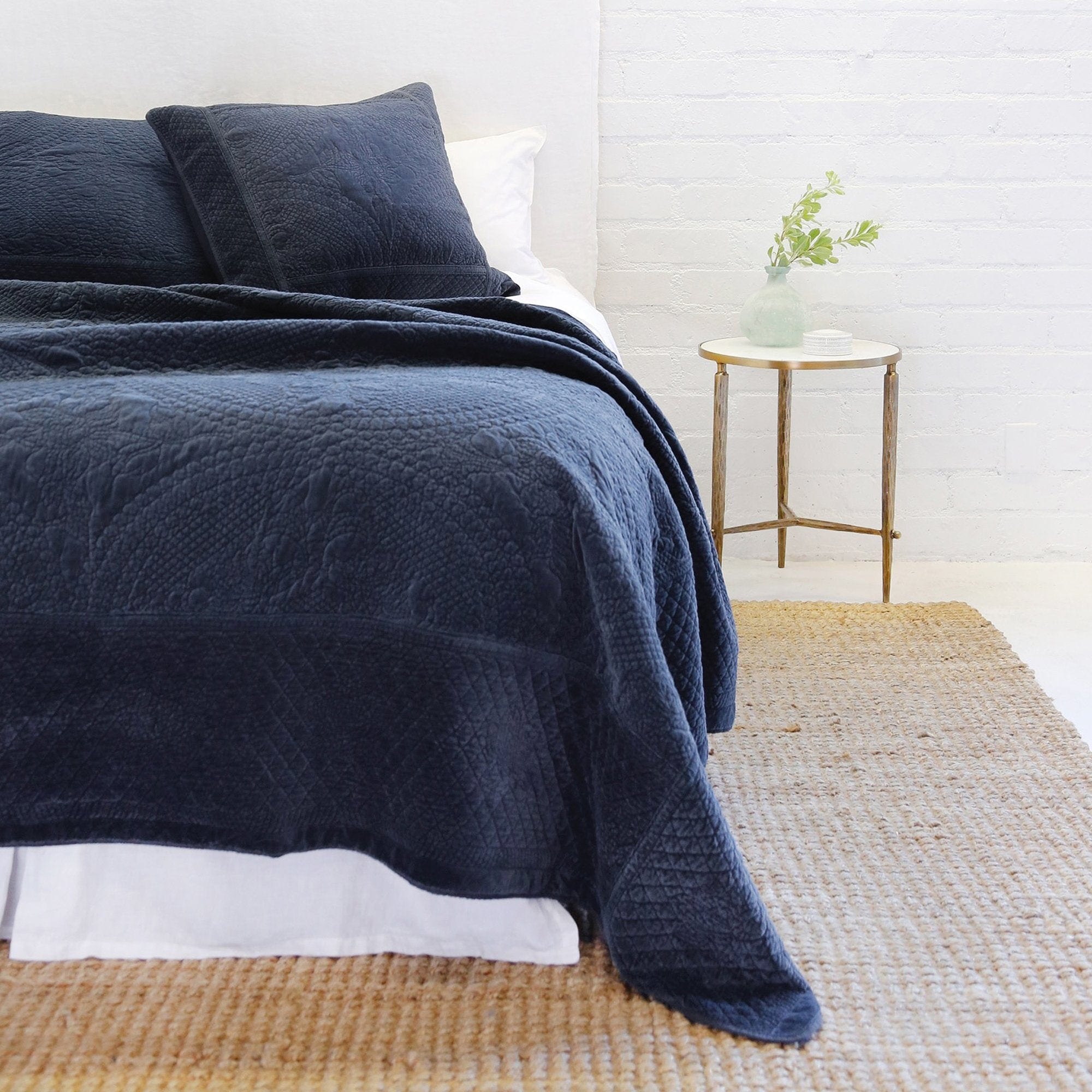 Pom Pom at Home - Marseille Navy Coverlet Collection - Fig Linens 