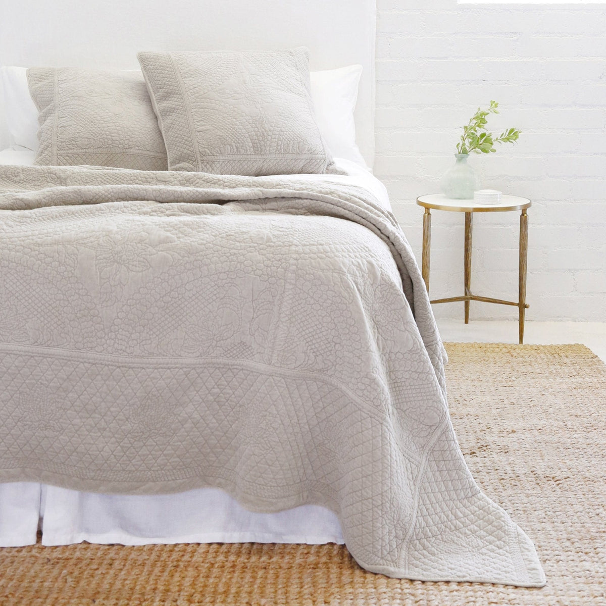 Pom Pom at Home -  Marseille Taupe Coverlet Collection - Fig Linens