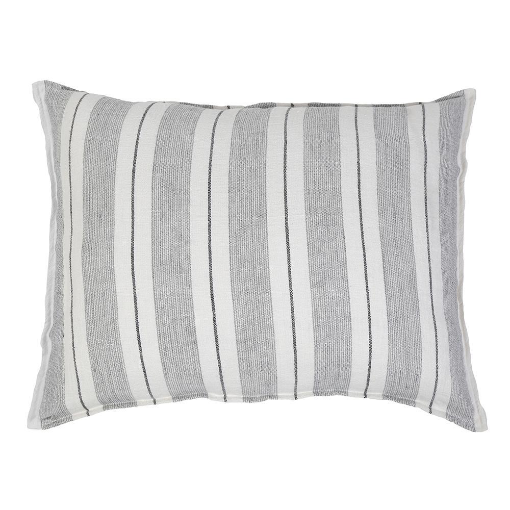 Pom Pom at Home - Laguna Grey &amp; Charcoal Big Oversized Throw Pillow - Fig Linens