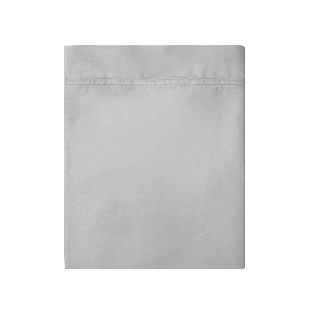 Fig Linens - Triomphe Sheeting by Yves Delorme - Silver Flat Sheet