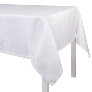 Le Jacquard Français Table Linen Tivoli in White Fig Linens tablecloth
