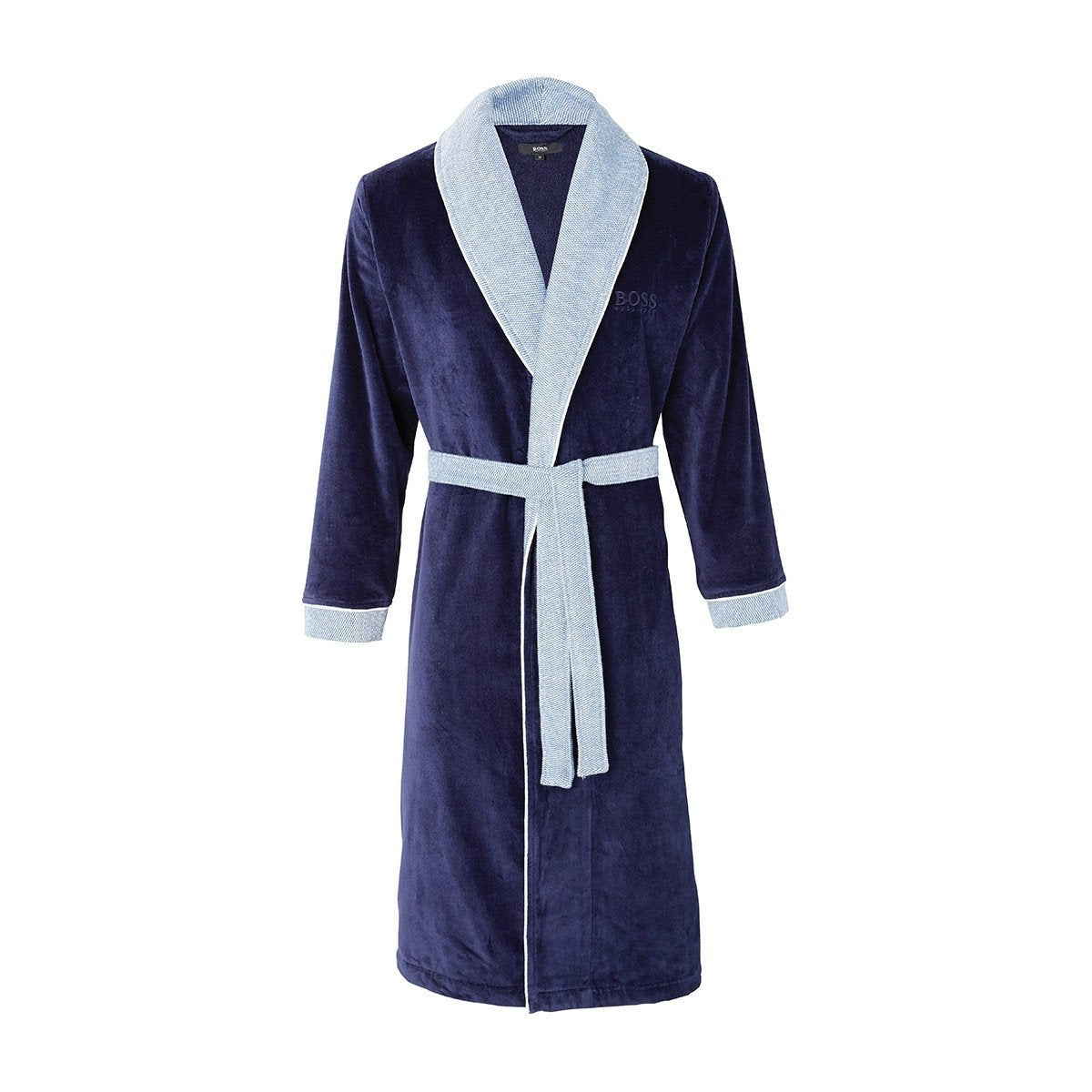 Lord Marine Navy Blue Bathrobe by Hugo Boss | Fig Linens and Home - Blue bathrobe