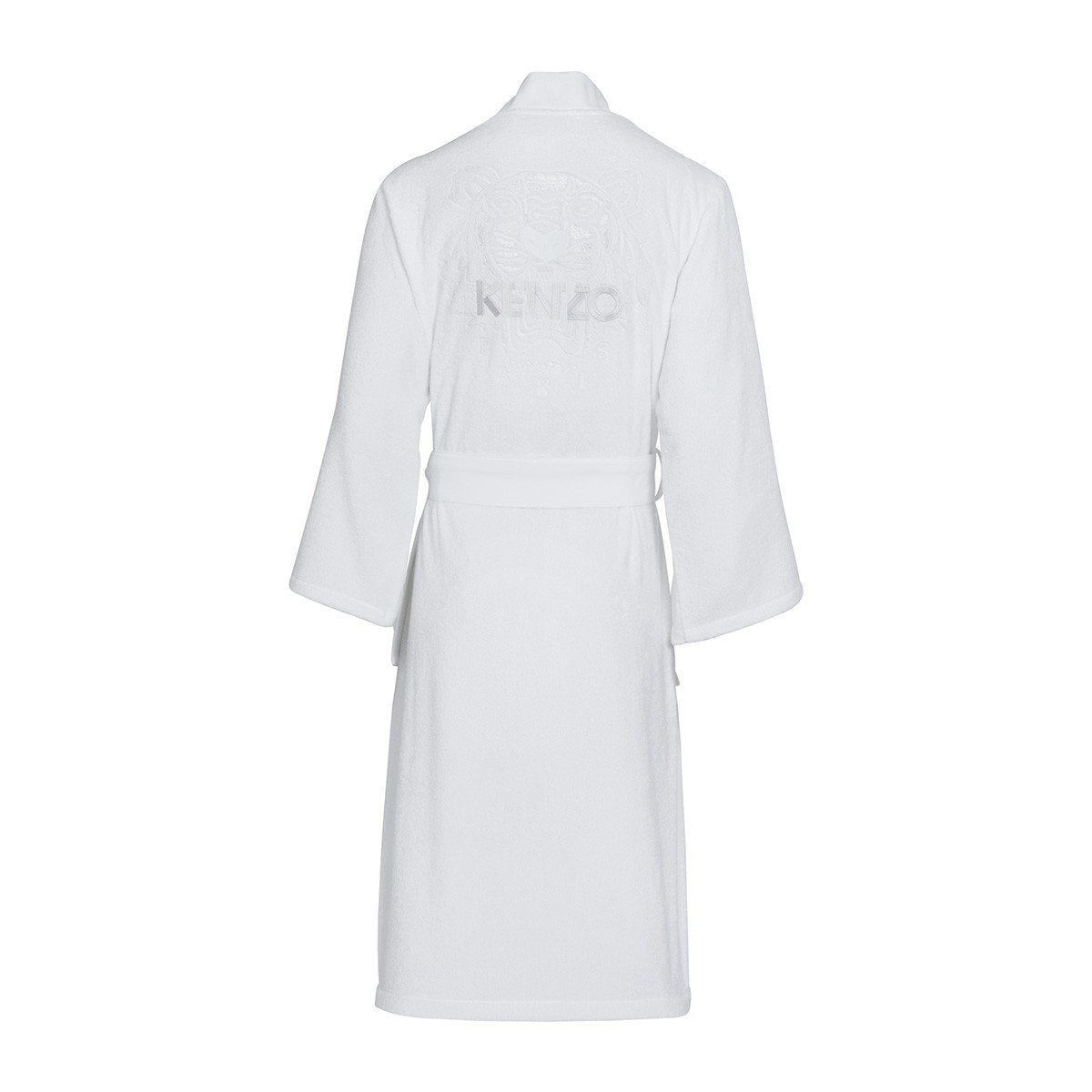 Iconic White Kimono Bath Robe by Kenzo | Fig Linens - Front 