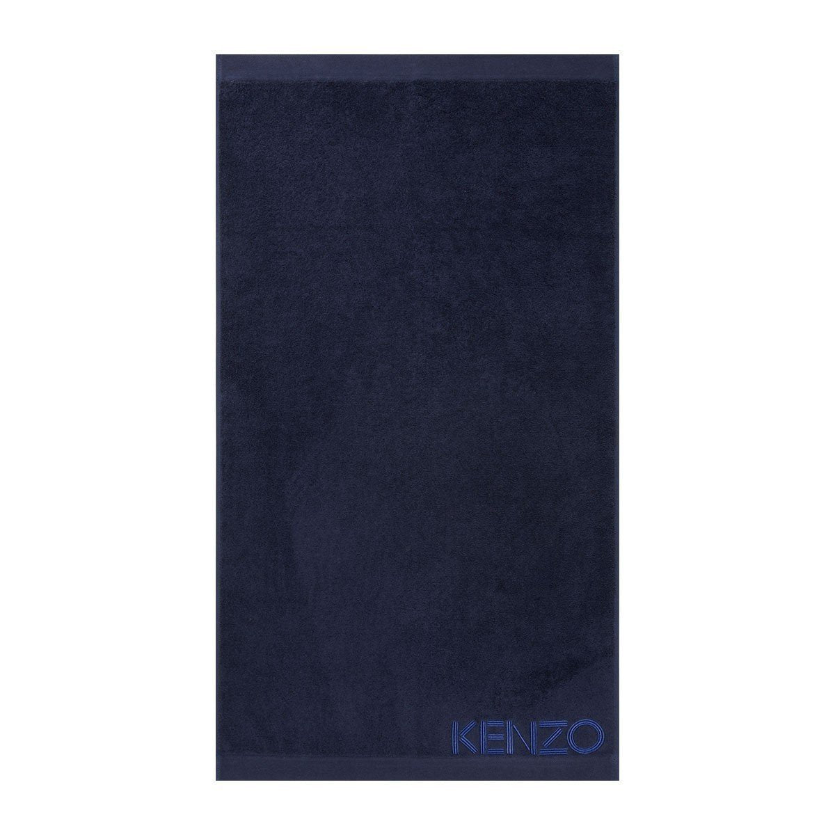Iconic Navy Blue Bath Sheet by Kenzo | Fig Linens