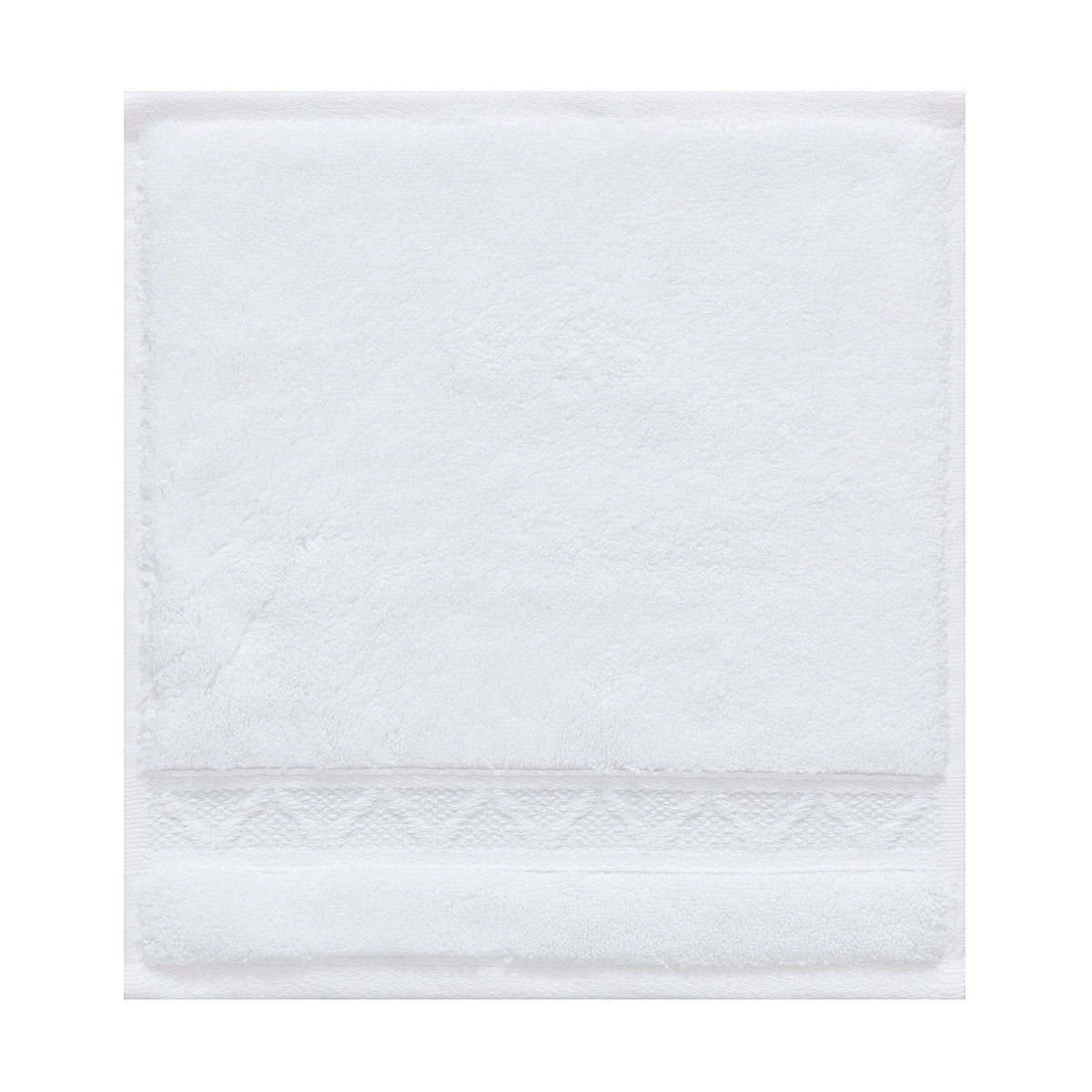 Le Jacquard Français | Caresse White Bath Collection | Fig Linens - Washcloth