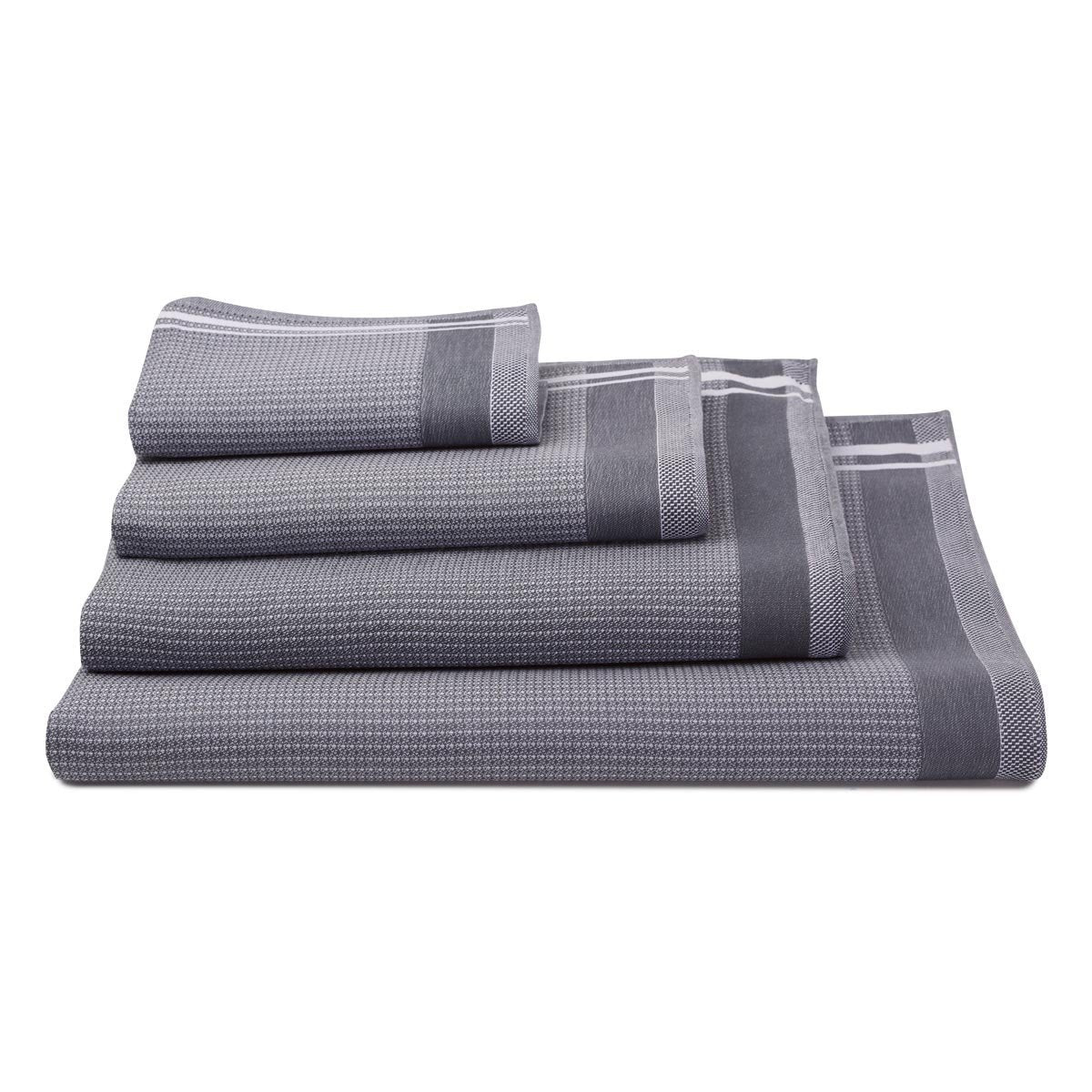 Le Jacquard Français Duetto Caviar Bath Collection Fig Linens