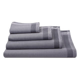 Le Jacquard Français | Duetto Caviar Bath Collection | Fig Linens - Gray Bath Towels