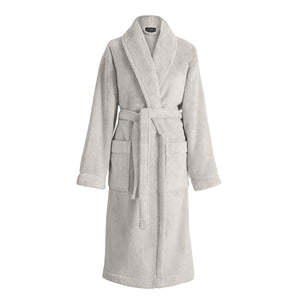 Caresse Linen Beige Bathrobe by Le Jacquard Français | Fig Linens - Robe with pockets and belt