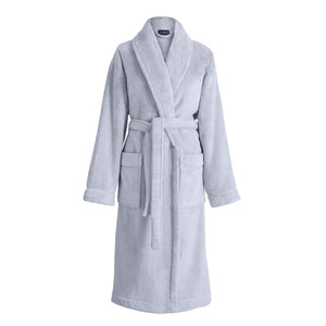 Caresse Cloud Gray Bathrobe by Le Jacquard Français | Fig Linens - Bath Robe Front
