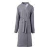Duetto Caviar Bathrobe by Le Jacquard Français | Fig Linens - Gray Bath Robe with pockets and belt
