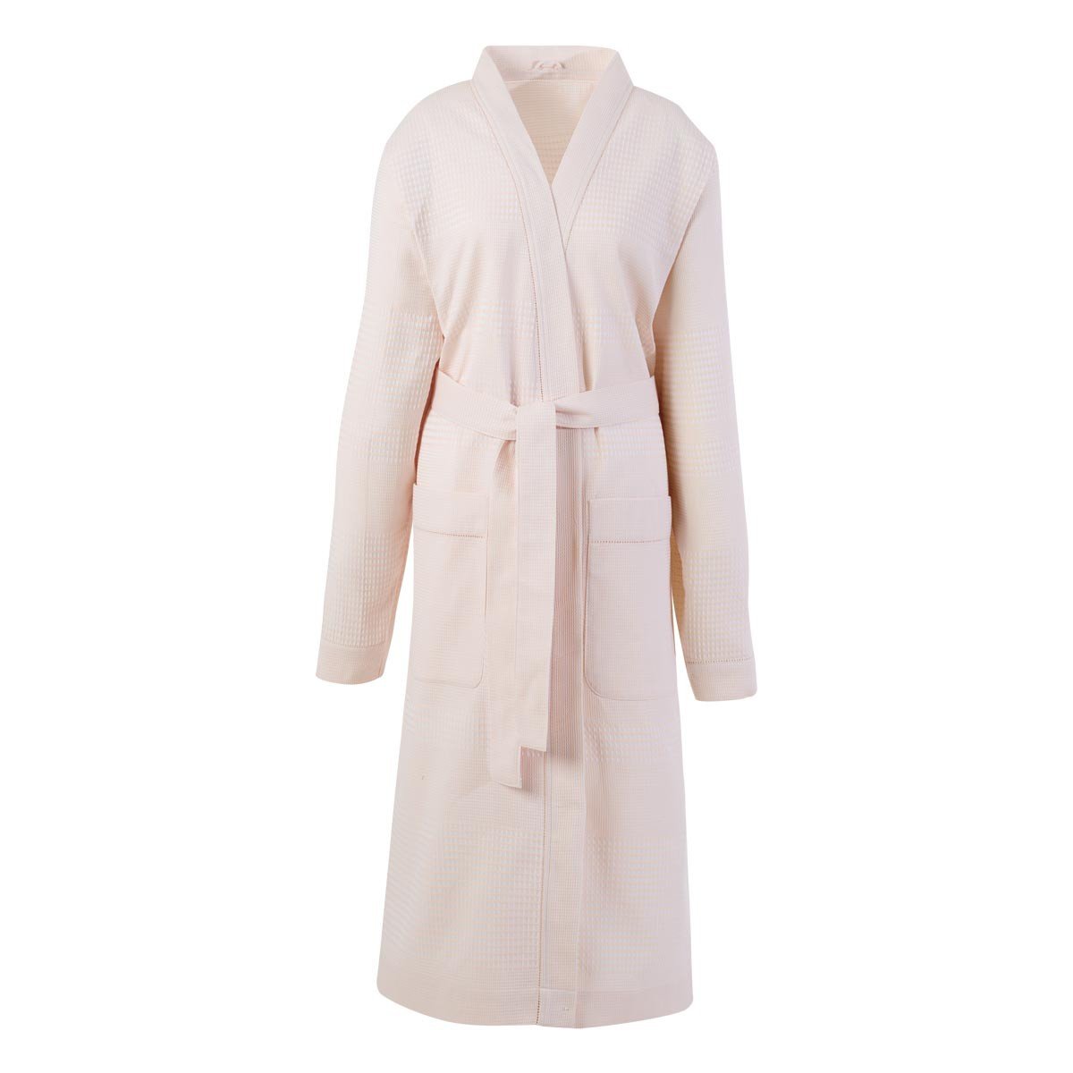 Volupté Pink Bathrobe by Le Jacquard Français | Fig Linens - Bath Robe with pockets and belt