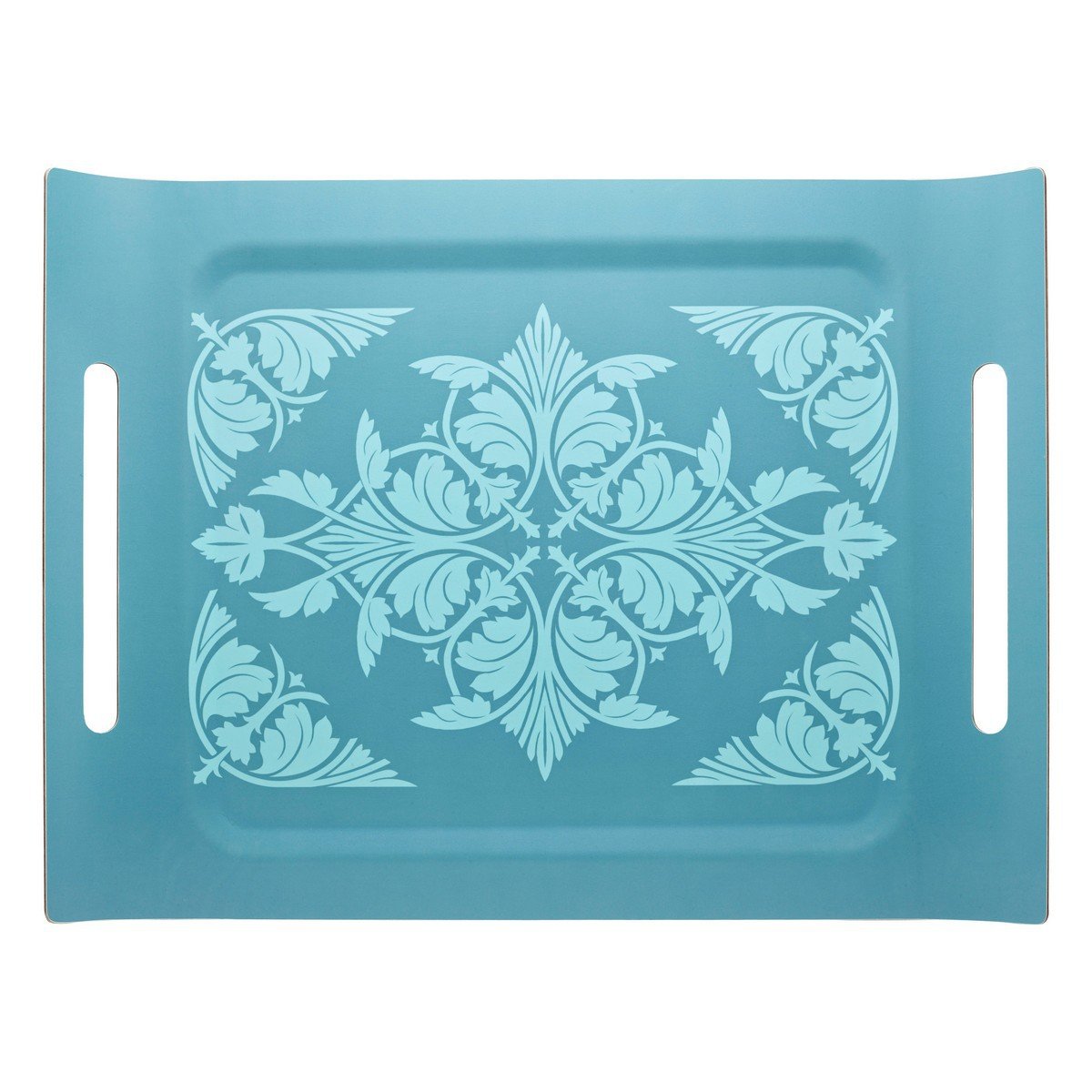 Syracuse Aqua Tray by Le Jacquard Français | Fig Linens - Blue, Wooden, Rectangular serving tray
