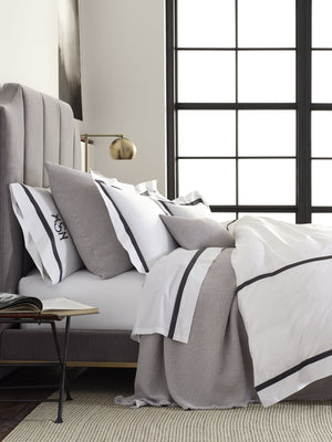 Lowell Charcoal Bedding by Matouk - Fig Linens