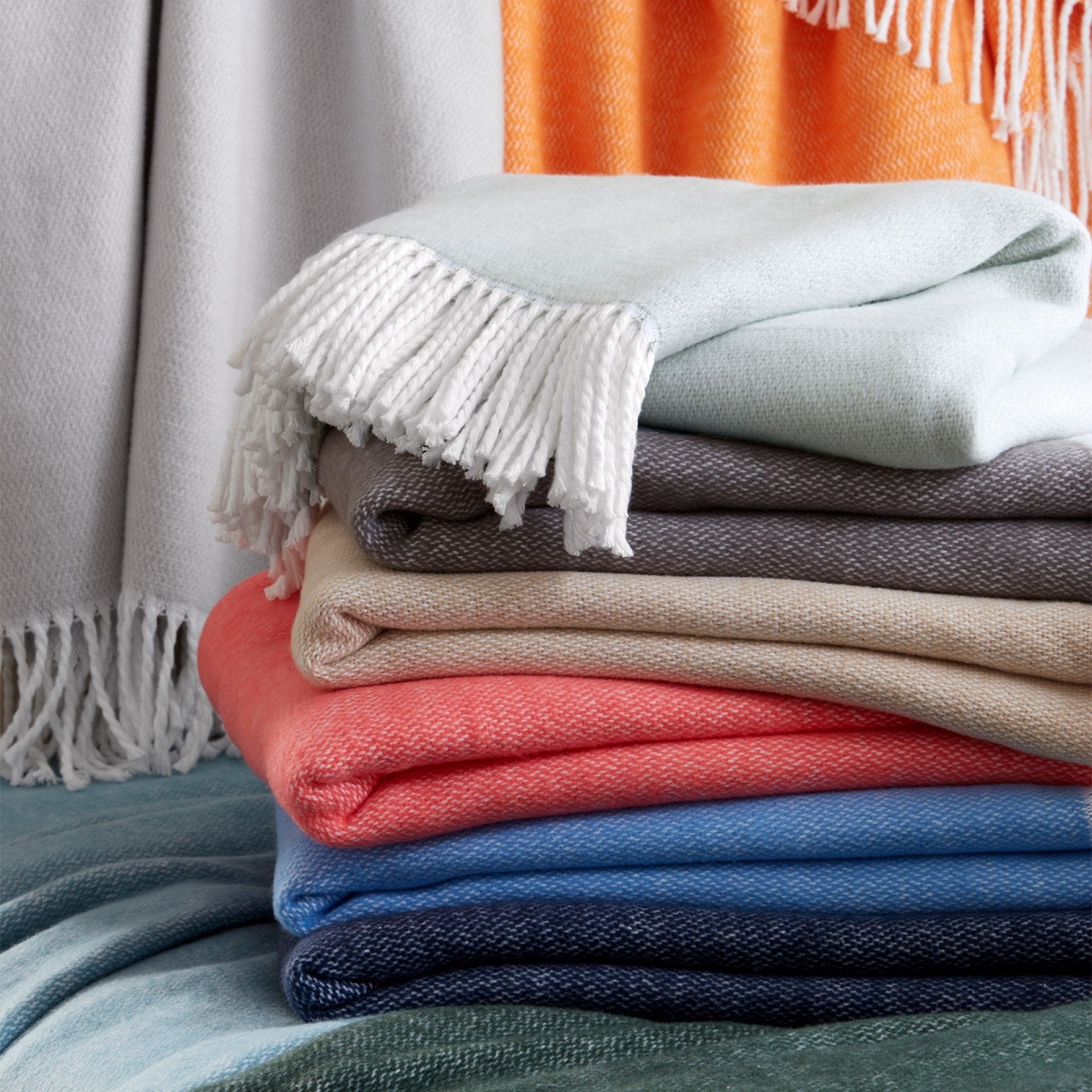 Pezzo Cotton Throws by Matouk | Shop Fig Linens and Home Blankets