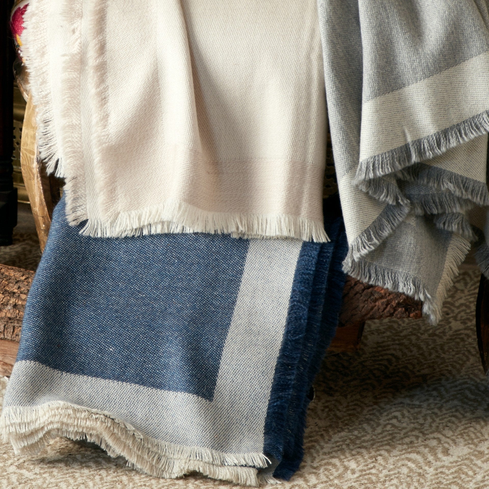 Suri Alpaca Throw Blanket by Matouk Fig Linens and Home FIG LINENS