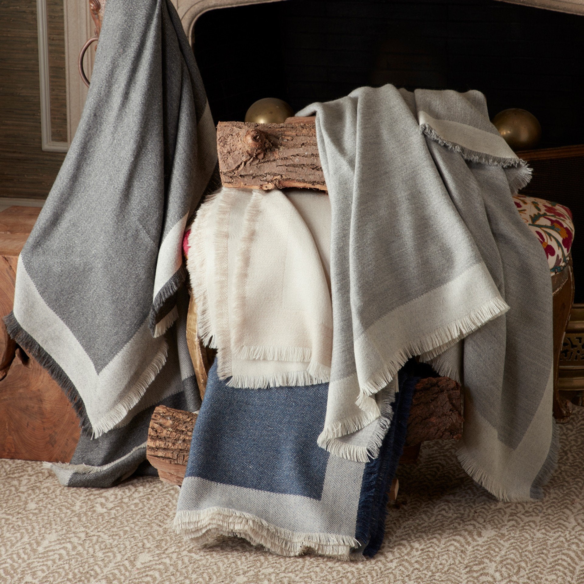 Suri Alpaca Throw Blanket by Matouk Fig Linens and Home FIG LINENS