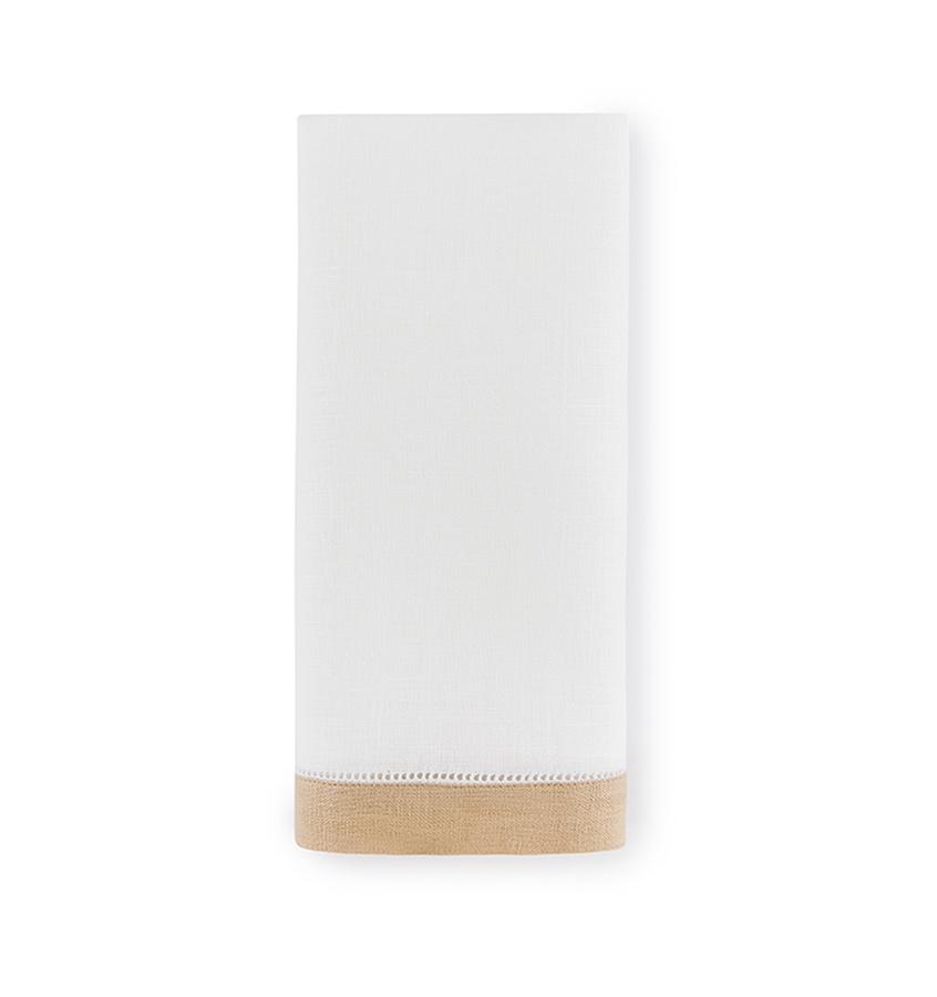 Linen Fingertip guest towel - Filo Almond by Sferra - Fig Linens