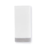 Linen Fingertip guest towel with gray border - Filo by Sferra - Fig Linens