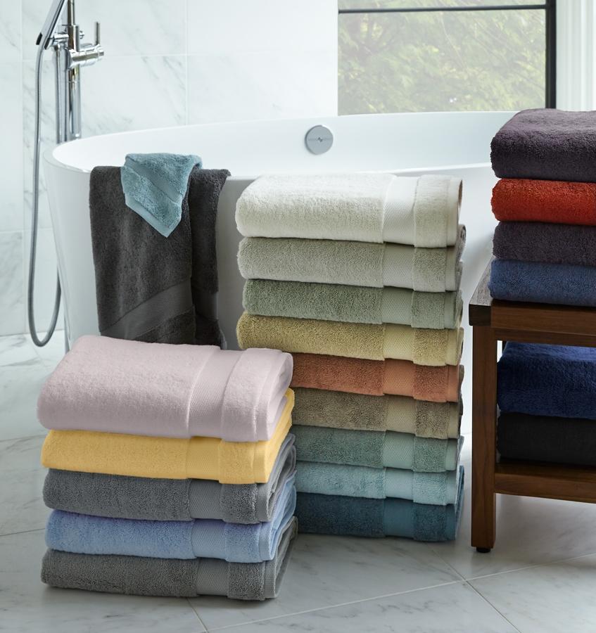 Bello Bluebell Bath Towels by Sferra | Fig Linens and Home