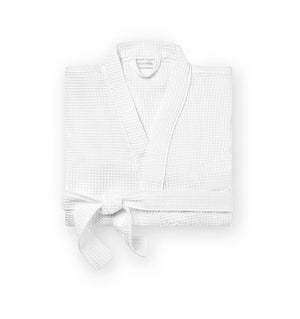 White waffle bath robe with belt - Edison by Sferra - Fig Linens