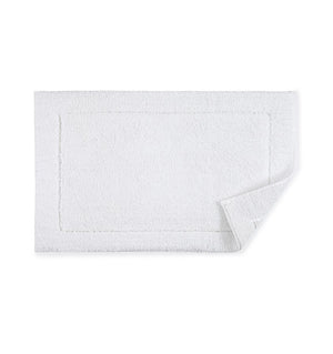 White reversible cotton bath rug - Maestro by sferra - Fig Linens
