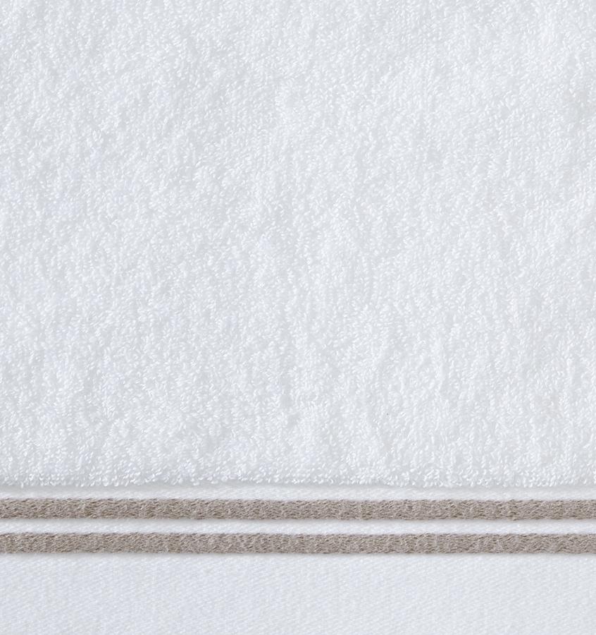 Aura White / Stone Bath Towels by Sferra - Fig Linens